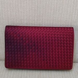 Bloomindales Woven Flap Clutch Shoulder Bag Vintage NWT